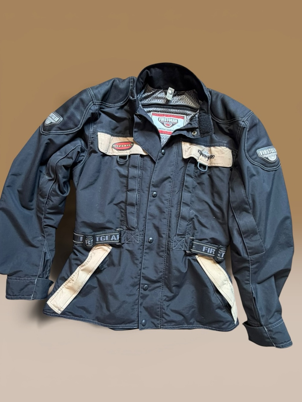 Firstgear Kilimanjaro Hypertex motorcycle jacket LG. Fits like Medium. No pads.